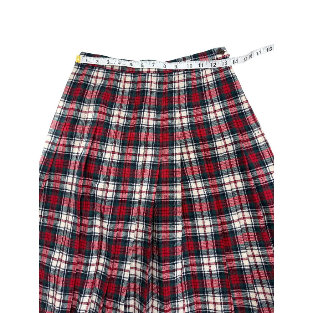 Pendleton Macduff Tartan Set of 2 Skirts Plaid Red Wool & White Black Size 8 - Picture 5 of 13